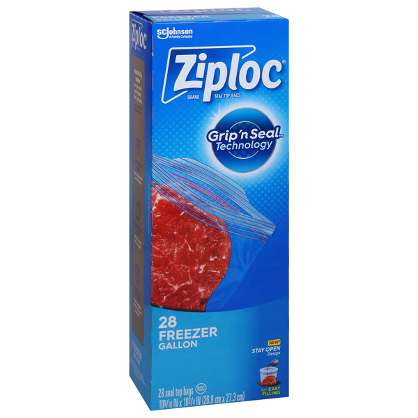 SC Johnson Ziploc Freezer Half Gallon Seal Top Bags - 40 Total Bags, 10  9/16 x 5 5/8 x 3 1/2 - Dutch Goat