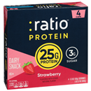 Ratio Dairy Snack, Strawberry, Protein, 4-5.3 oz