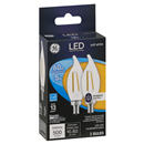 GE LED 60W Soft White Decorative Clear Finish Candelabra Base Light Bulb