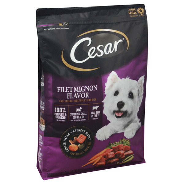 Cesar dry dog food filet clearance mignon