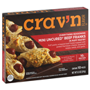 Crav'n Flavor Mini Uncured Beef Franks In Puff Pastry, Everything Seasoning 10 Count