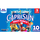 Capri Sun Fruit Punch Fruit Flavored Juice Drink 10 Pack