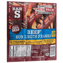 Bar S Beef Bun Length Franks, Fresh Pack, 12Ct