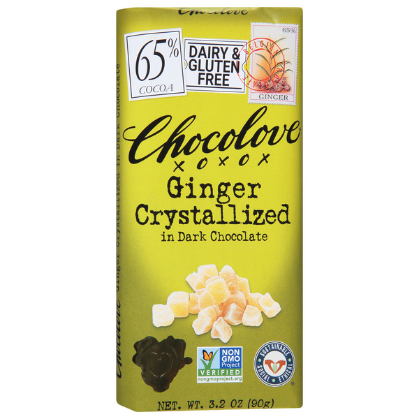 In Crystallized, Grocery Dark Ginger Cacao Hy-Vee Chocolate, Aisles Chocolove Shopping 65% | Online