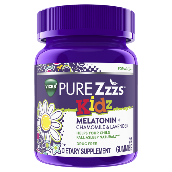 Vicks PURE Zzzs Kidz Melatonin + Lavender & Chamomile Sleep Aid
