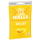 Halls Sugar Free Honey Lemon Cough Suppressant/Oral Anesthetic Menthol Drops