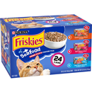 Purina Friskies, SeaFood Prime Filets Favorites Wet Cat Food Variety Pack, 24-5.5 oz Cans