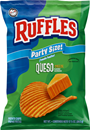 Ruffles Party Size Queso Cheese Flavored Potato Chips