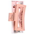 Scunci Recycled Large Open Rectangle Claw Clip - Matte Beige - Thick Hair
