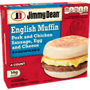 Jimmy Dean Muffin Sandwiches Sausage, Egg, & Cheese 4Ct