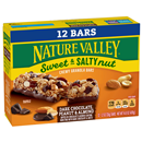 Nature Valley Granola Bars, Dark Chocolate Peanut & Almond, Sweet & Salty Nut, Chewy, Value Pack 12-1.2 oz Bars