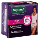 Depends Womens Overnight Small
