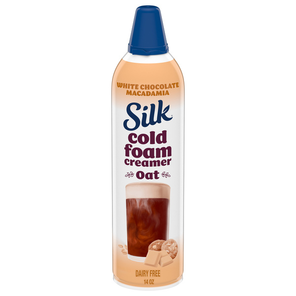 Silk Cold Foam Creamer, Oat, White Chocolate Macadamia, Dairy Free
