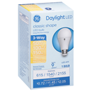 GE Daylight LED Light Bulb, Classic Shape, 3-Way, 50/100/150W