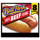 Ball Park Beef Hot Dogs, Easy Peel Package, 8 Count
