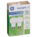 Ge Cool Bluish White Light Led 10.5 Watts A19 Daylight Bulbs