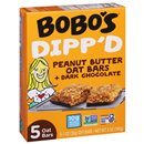 Bobo's  Dipp'D Oat Bars, Peanut Butter + Dark Chocolate 5ct-1oz
