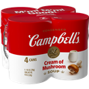 Campbell's Cream of Mushroom Condensed Soup 4-10.5 Oz