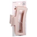 Scunci Recycled Large Open Rectangle Claw Clip - Matte Beige - Thick Hair