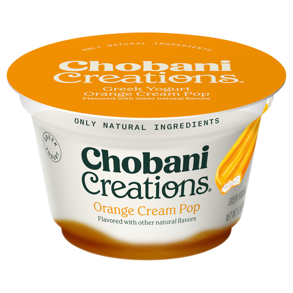 Chobani Creations Greek Yogurt, Orange Cream Pop | Hy-Vee Aisles