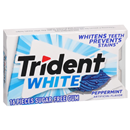 Trident White Gum, Sugar Free, Peppermint