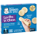 Gerber Soothe 'n' Chew Snacks for Baby Banana Teething Sticks 6-0.53 oz. Sticks