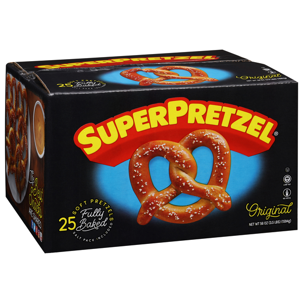 SuperPretzel Original Baked Soft Pretzels 25Ct | Hy-Vee Aisles