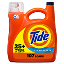 Tide HE Clean Breeze Liquid Laundry Detergent, 107 loads