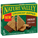 Nature Valley Granola Squares, Chocolate, Crunchy Dipped 6-0.78 oz