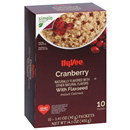 Hy-Vee Instant Oatmeal Cranberry with Flaxseed 8-1.41oz.Packets