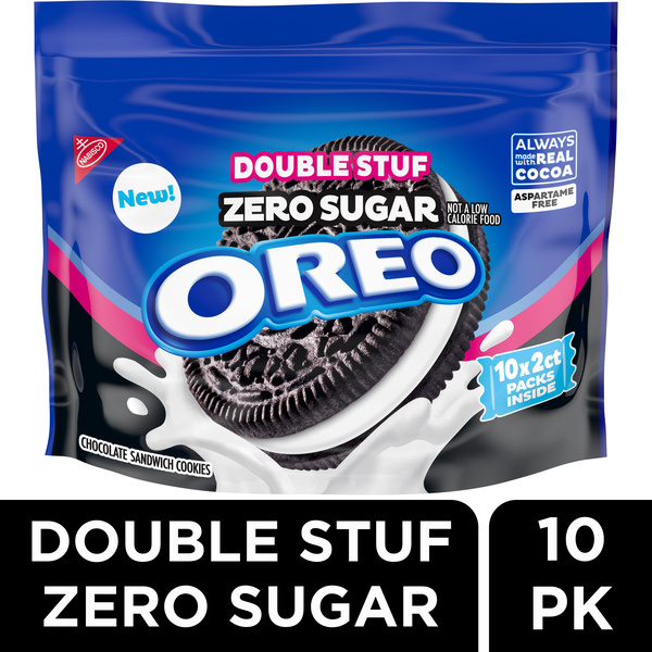 Oreo Zero Sugar Double Stuf Chocolate Sandwich Cookies | Hy-Vee