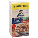 Quaker Maple & Brown Sugar Cinnamon & Spice Apples & Cinnamon Instant Oatmeal Flavor Variety Pack 18-1.51oz. Packets