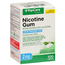 TopCare Nicotine Gum Stop Smoking Aid, 2 Mg, Cool Mint Flavor