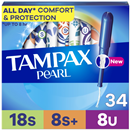 Tampax Pearl Triple Pack With Super/Super Plus/Ultra Absorbency Plastic Unscented Tampons