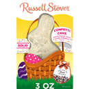 Russell Stover Solid Bunny, Confetti Cake White Fudge with Candy Sprinkle