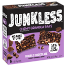 Junkless Granola Bars, Chewy, Double Chocolate, 6-1.1 oz Bars