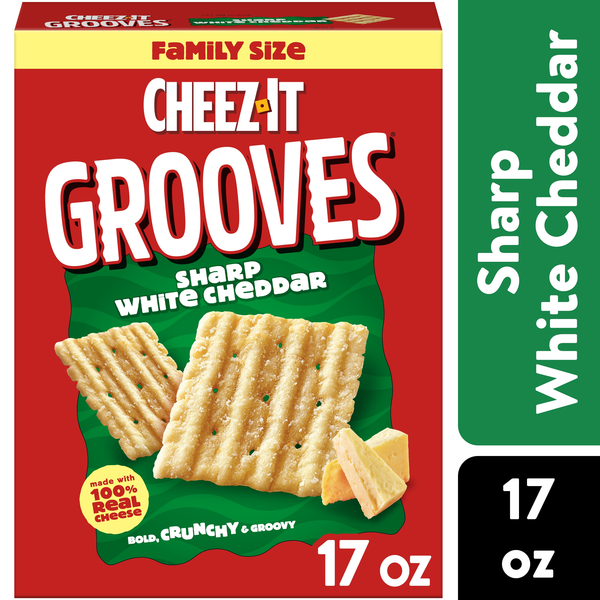 Cheez-It Grooves Sharp White Cheddar Family Size | Hy-Vee