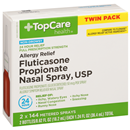 TopCare Allergy Relief, Nasal Spray, Non-Drowsy, Twin Pack 2-0.62 fl oz