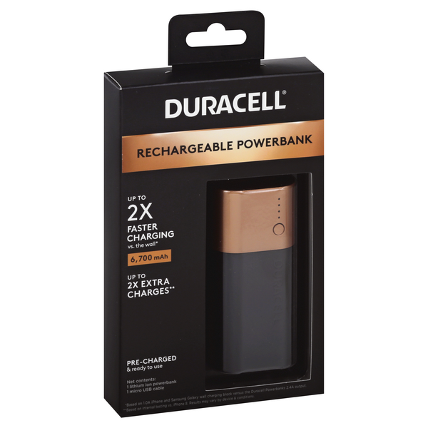 Portable DURACELL Power Bank Rechargeable 3350 mAh PowerBank compliant  carry on