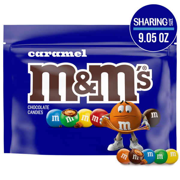 M&M'S Caramel Milk Chocolate Candy, Sharing Size, 9.05 oz Bag | Hy