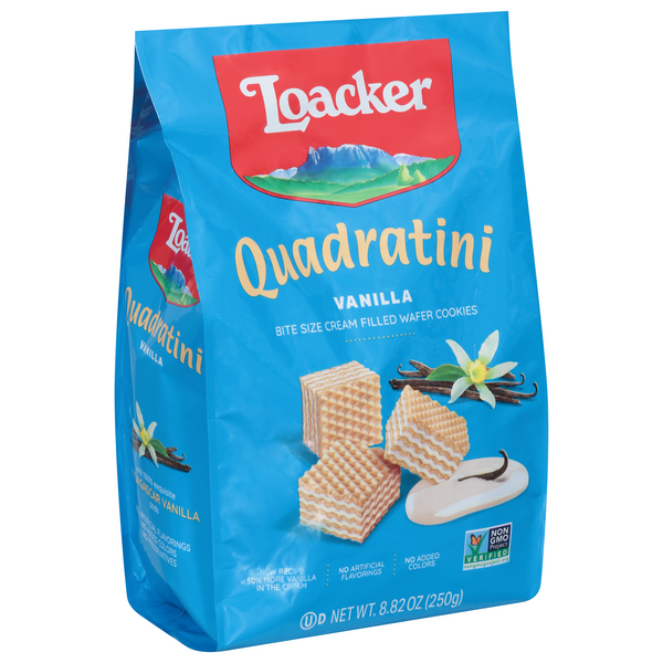 Loacker Quadratini Vanilla Bite Size Wafer Cookie | Hy-Vee Aisles