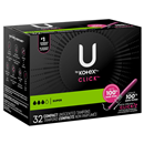 U by Kotex Click Compact Tampons, Super Absorbency, Unscented