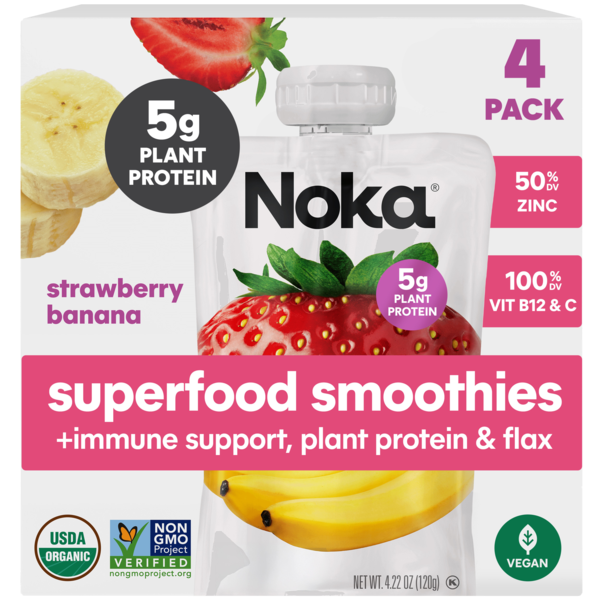 nashi diet ５boxes Noka Superfood Smoothie, +Immune Support, Strawberry Banana, 4