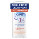 Secret Whole Body Stick Aluminum Free Deodorant For Women, Peach & Vanilla
