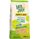 Late July Tortilla Chips, Organic, Sea Salt & Lime, Party Size