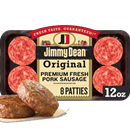 Jimmy Dean Premium All-Natural* Pork Breakfast Sausage Patties, 8 Count