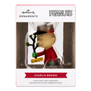 Hallmark Christmas Ornament (Peanuts Charlie Brown Kneeling With Tree)