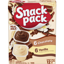 Snack Pack Vanilla/Chocolate Pudding Family Pack 12-3.25 oz Cups