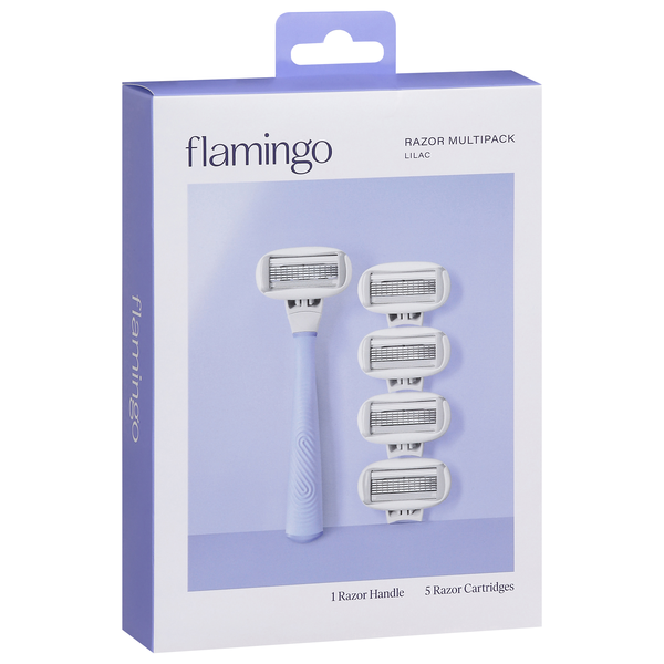 Flamingo Value Pack Non-Disposable Razor with Handle - Lilac | Hy