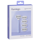 Flamingo Value Pack Non-Disposable Razor with Handle - Lilac